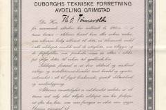100_Duborghs-Tekniske-Forretning-Avdeling-Grimstad_1917_1000_nr47