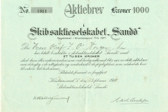 286_Sando-Skibsaktieselskabet_1918_1000_nr1911
