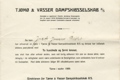 293_Tjomo-og-Vasser-Dampskibsselskab_1920_250_nr849